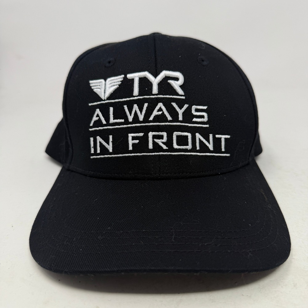 TYR Trucker Hat Mens OSFA A45020 Black Always In Front Snapback NEW